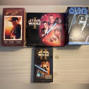 Star Wars / Indiana Jones 8 VHS vintage lot collection edition